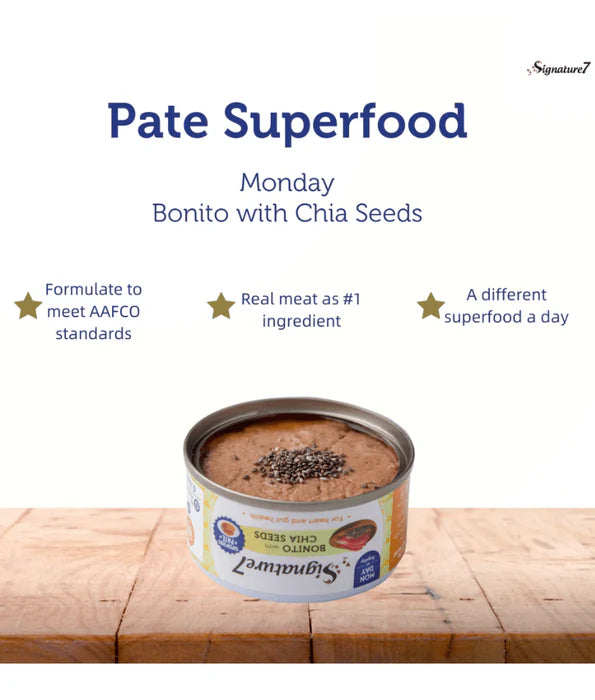 Signature7 Superfoods Pate Weekly Pack With Different Nutritional Benefits Cat Wet Food 7x80g