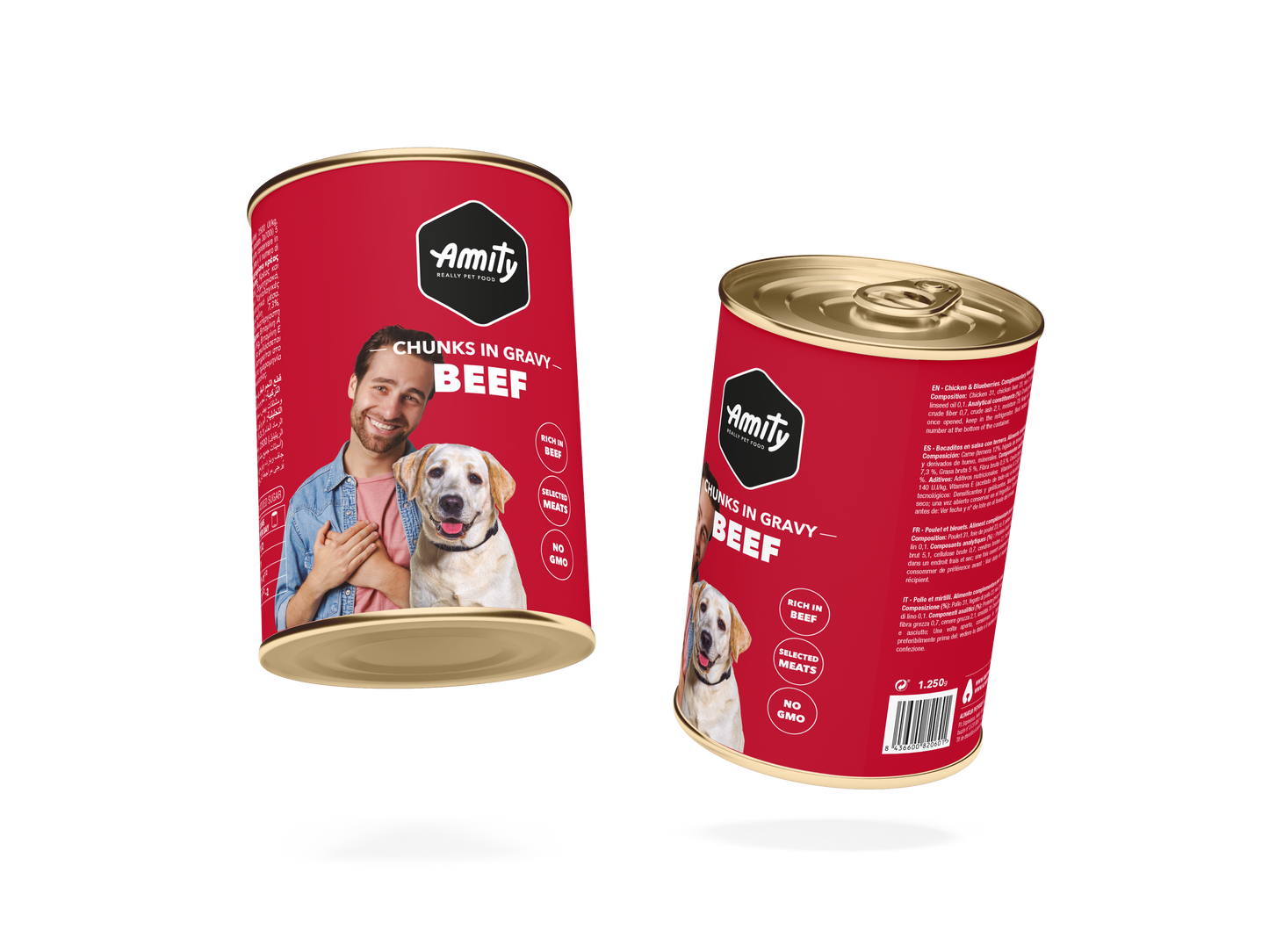 AMITY DOG BEEF CHUNKS IN GRAVY COMPLETE FOOD (415/1250gr)