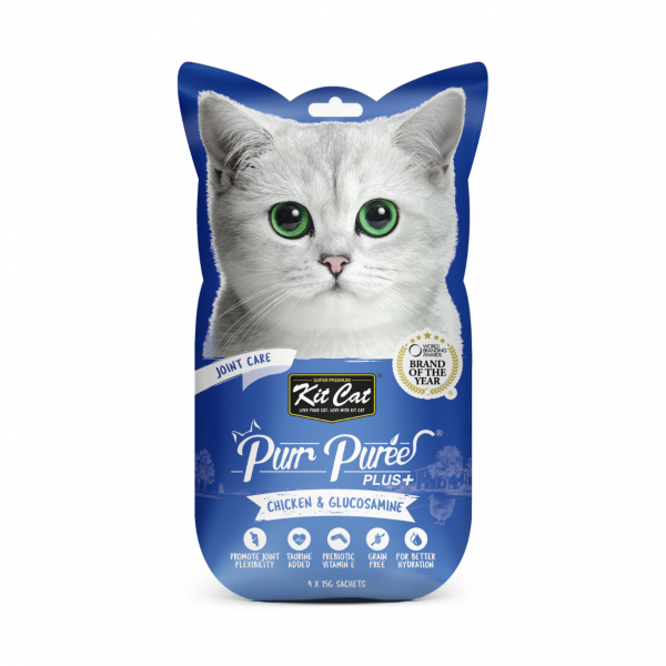 Kit Cat Purr Puree Plus+ Chicken & Glucosamine (Joint Care)