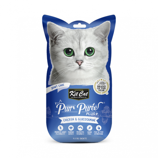 Kit Cat Purr Puree Plus+ Chicken & Glucosamine (Joint Care)