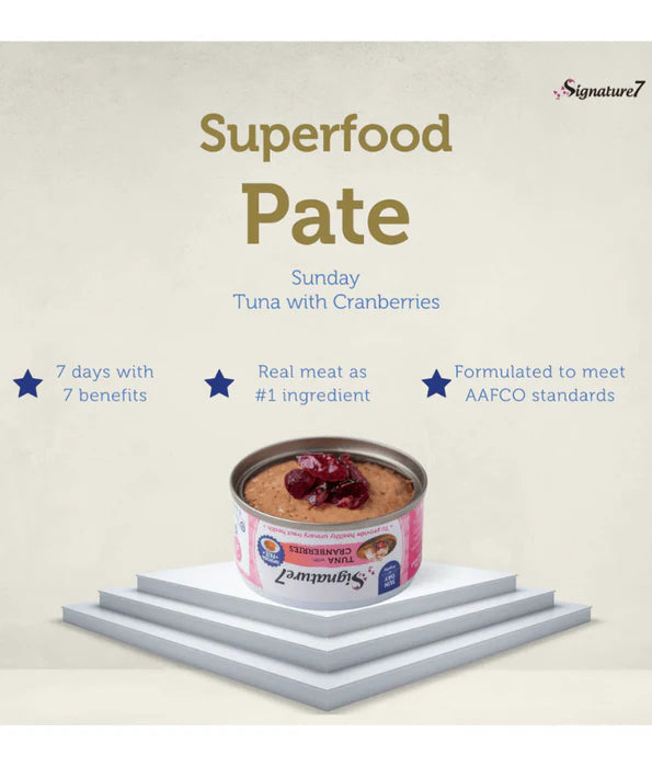 Signature7 Superfoods Pate Weekly Pack With Different Nutritional Benefits Cat Wet Food 7x80g