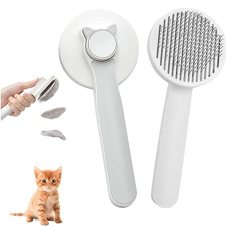 Key Pet Comb with Release Button