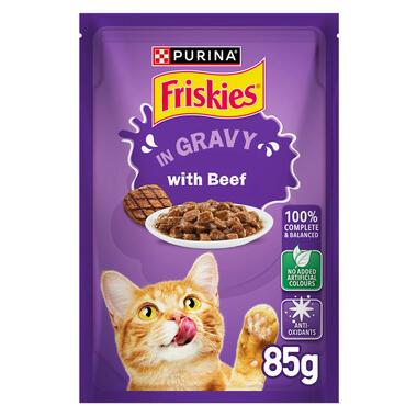 FRISKIES Beef in Gravy Wet Cat Food 85g