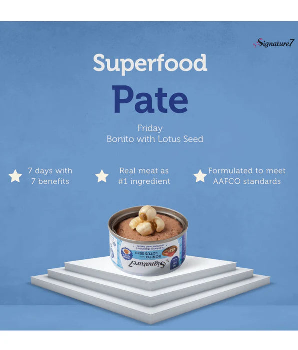 Signature7 Superfoods Pate Weekly Pack With Different Nutritional Benefits Cat Wet Food 7x80g
