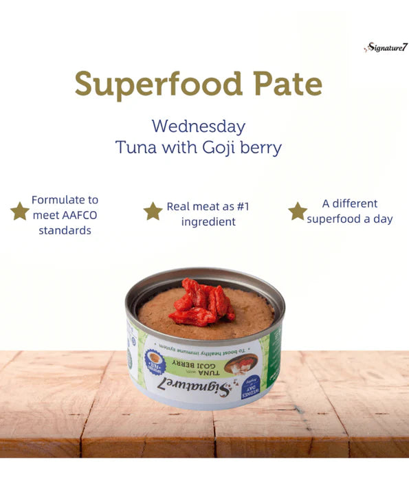 Signature7 Superfoods Pate Weekly Pack With Different Nutritional Benefits Cat Wet Food 7x80g