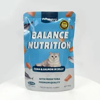 Pet Metro Pouch Wet Cat Food Tuna And Salmon In Jelly 85gm