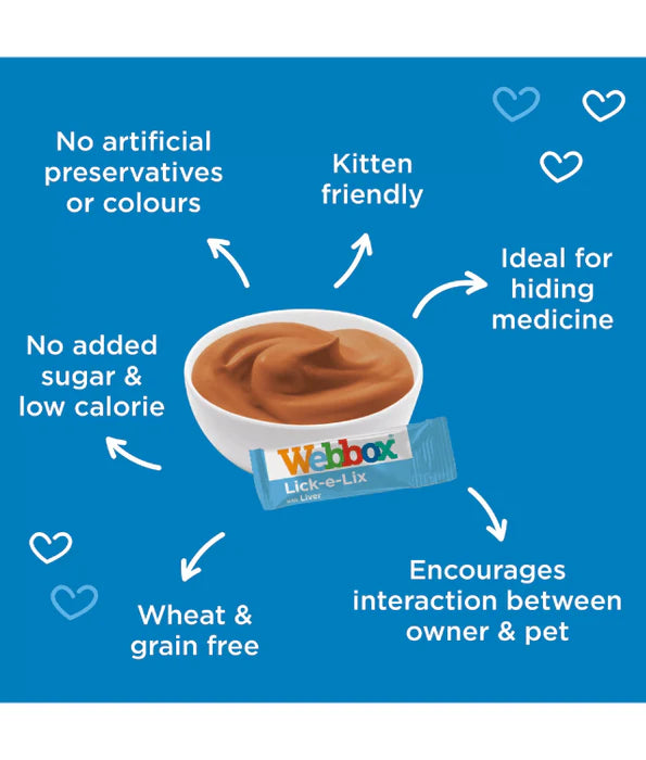 Webbox - Lick-e-Lix Liver Creamy Sausage Cat Treats 5 Sachets