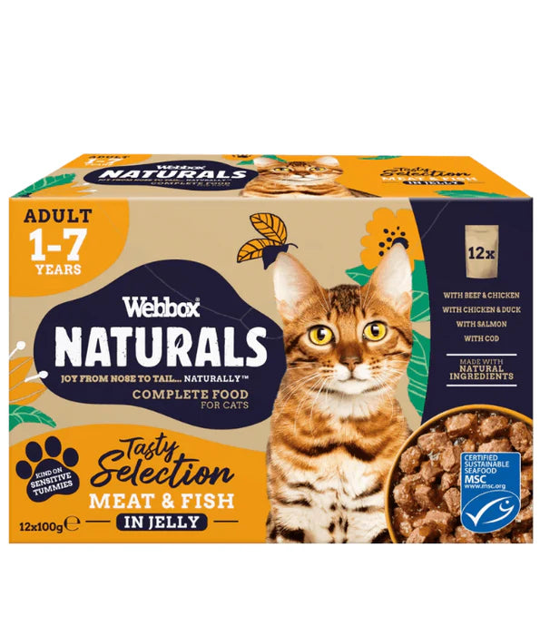 Webbox Naturals Fish & Meat In Jelly Wet Cat Food 12 x 100g