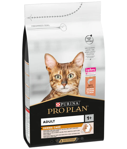 Purina Pro Plan Adult Derma Care, Dry Cat Food with Salmon 1.5kg
