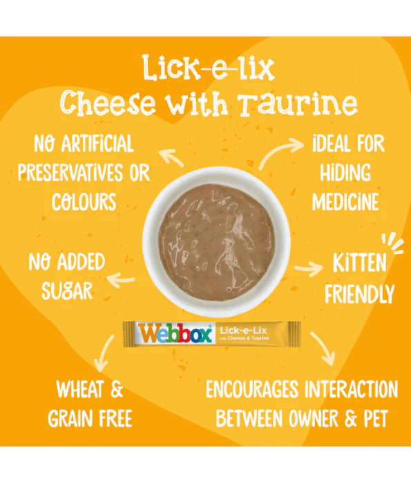 Webbox - Lick-e-Lix Cheese & Taurine Cat Treats 5 Sachets