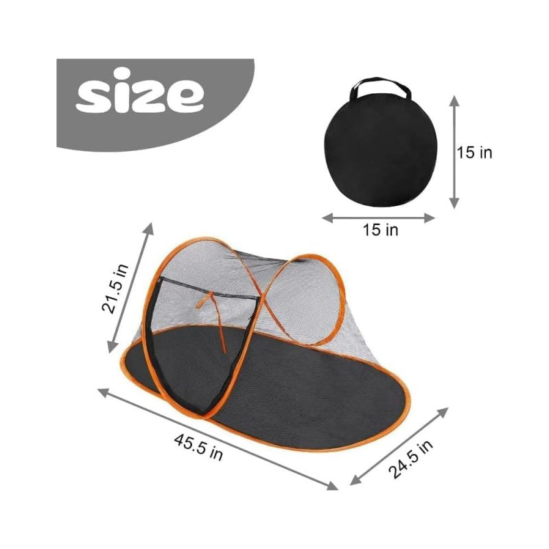 Portable and Foldable Pet Tent – Orange