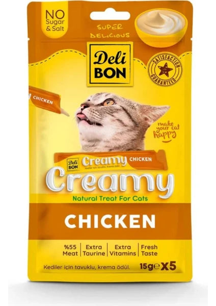 Delibon Cat Reward Food with Chicken 15GR 5-Pack