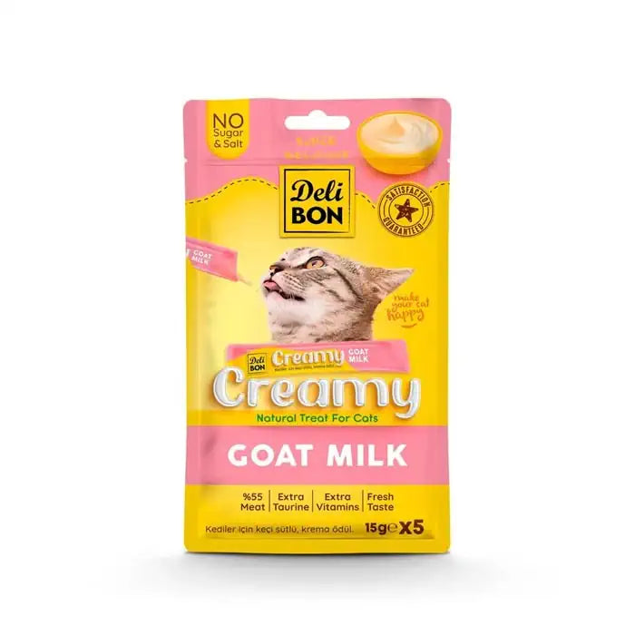 Delibon Creamy Goat Milk Liquid Cat Food 5x15gr
