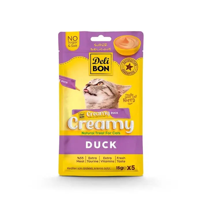 Delibon Creamy Duck Liquid Cat Food 5x15gr