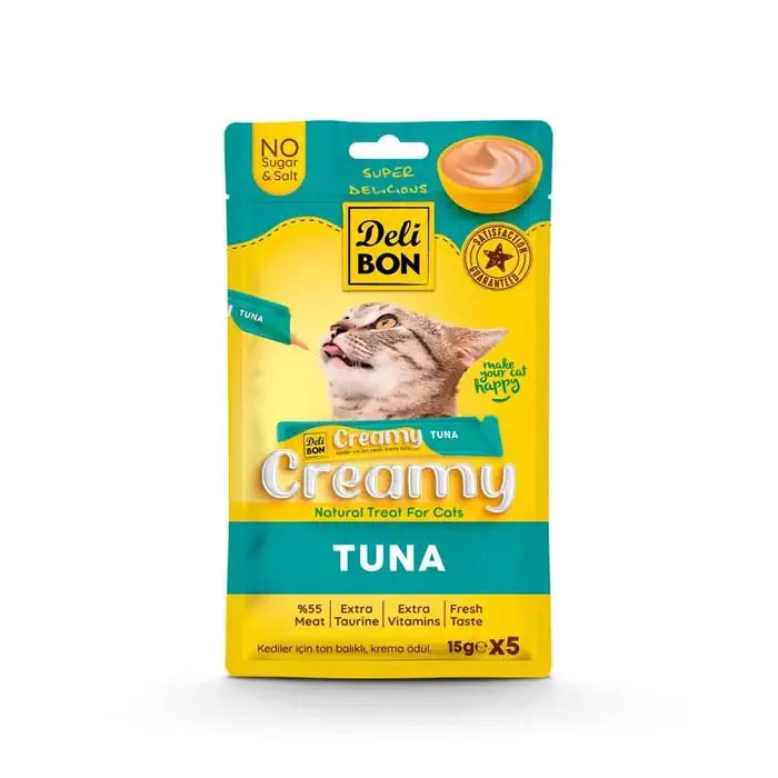 Delibon Creamy Tuna Liquid Cat Food 5x15gr