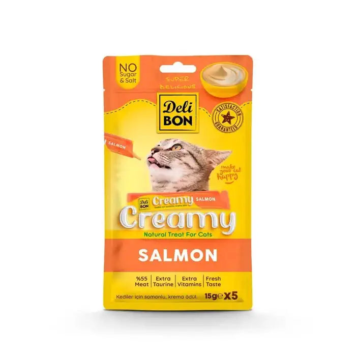 Delibon Creamy Salmon Liquid Cat Food 5x15gr