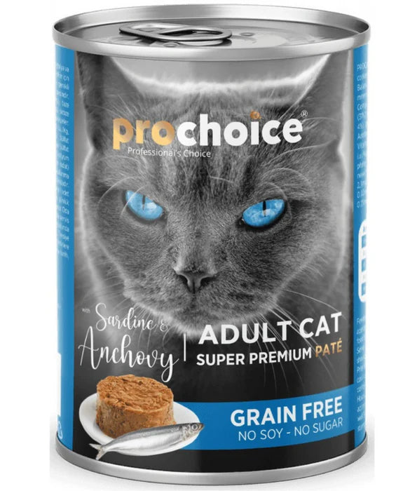 Prochoice - Adult Cat Premium Pate With Sardine & Anchovy - 400g