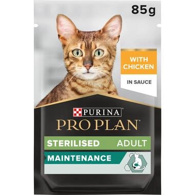 Purina Pro Plan Sterilised Adult Wet Cat Food, Chicken in Gravy